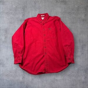Woolrich button up shirt men size large red